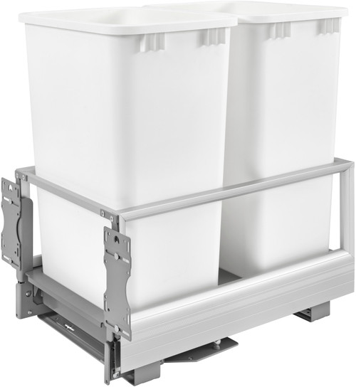 Rev-A-Shelf Double 50 Qrt Pull-Out Waste Container w/Rev-A-Motion 5149-2150DM Rev-A-Shelf Double 50 Qrt Pull-Out Waste Container w/Rev-A-Motion 5149-2150DM
