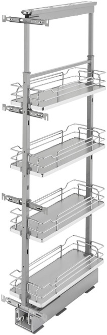 Rev-A-Shelf 8 in Chrome Solid Bottom Pantry Pullout Soft Close 5350-08 Rev-A-Shelf 8 in Chrome Solid Bottom Pantry Pullout Soft Close 5350-08