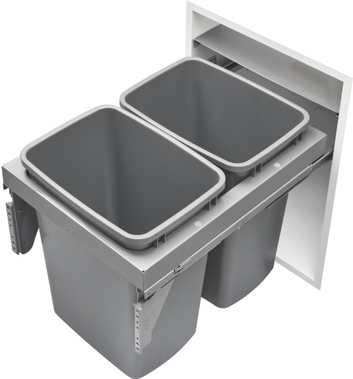 Rev-A-Shelf Double 35 Qrt Steel Top mount Waste Container 53TM-1835GSCDM2-FL Rev-A-Shelf Double 35 Qrt Steel Top mount Waste Container 53TM-1835GSCDM2-FL