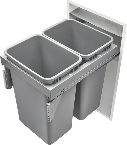 Rev-A-Shelf Double 50 Qrt Steel Top mount Waste Container 53TM-1850GSCDM2-FL Rev-A-Shelf Double 50 Qrt Steel Top mount Waste Container 53TM-1850GSCDM2-FL