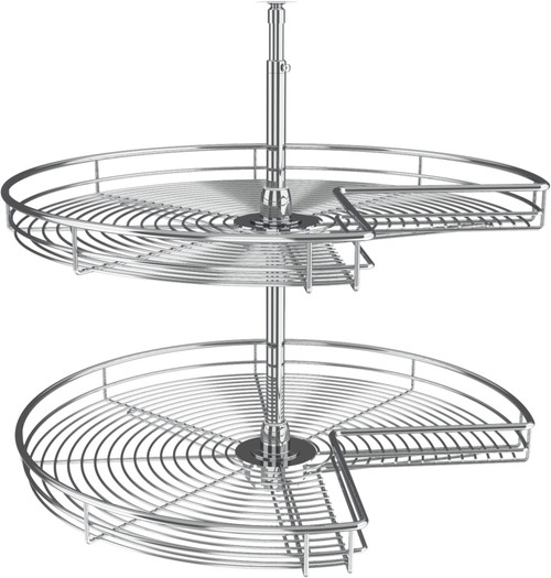 Rev-A-Shelf 28 in Kidney Lazy Susans 2-Shelf 5472-CR