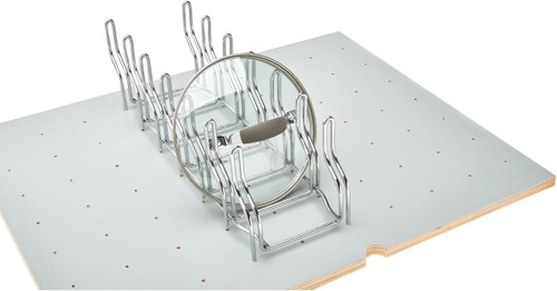 Rev-A-Shelf Chrome Lid Organizer for Drawer Peg Boards 5DLD-1-CR