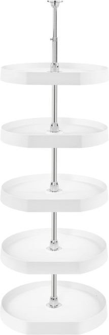 Rev-A-Shelf 20 in Polymer Pantry D-Shape Lazy Susans 5-Tier 6265-20-50