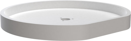 Rev-A-Shelf 20 in Polymer D-Shape Lazy Susan Shelf Only 6271-52