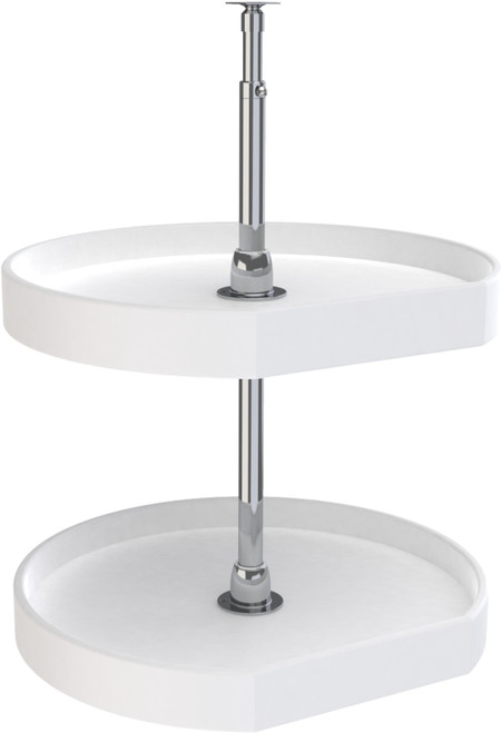 Rev-A-Shelf 20 in Polymer D-Shape Lazy Susans 2-Shelf 6272-52