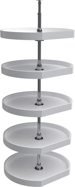 Rev-A-Shelf 22 in Polymer Pantry D-Shape Lazy Susans 5-Tier 6265-22-52