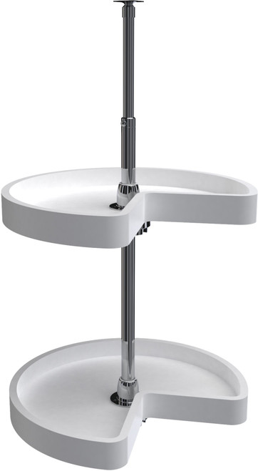 Rev-A-Shelf 18 in Polymer Kidney Lazy Susans 2-Shelf 6472-52