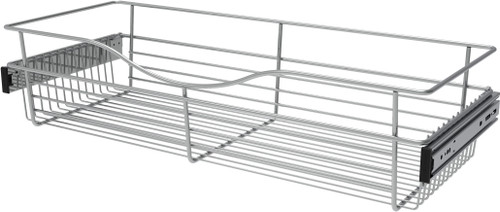Rev-A-Shelf 30 in Chrome Closet Pullout Basket CB-301207CR-1