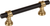 Dakota Bit Pull 3 3/4 Inch Flat Black and Honey Bronze M2704