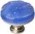 Glacier Sky Blue Round Knob with Satin Nickel Base R-219-SN