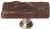 Skinny Glacier Woodland Brown Long Knob with Satin Nickel Base SLK-209-SN