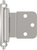 Functional Hardware 3/8'' Inset Self Closing Face Mount Cabinet Hinge - 1 Pair BPR7928