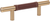 Zanzibar Brown Leather Pull 3'' cc Warm Brass 280-OW-WB