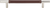Zanzibar Brown Leather Pull 6 5/16'' cc Polished Chrome 281-OW-CH