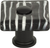 Dream Glass Zebra Glass Square Knob 1 1/2'' Matte Black 3223-BL