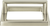 Tableau Square Base and Top 2 1/2'' cc Brushed Nickel 410-BN