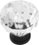 Crystal Palace Collection Knob 1-1/4'' Diameter Crysacrylic with Matte Black Finish HH74689-CAMB