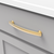 American Diner Collection Pull 6-5/16'' cc Brushed Golden Brass Finish P2156-BGB