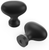 Williamsburg Collection Knob 1-1/4'' X 13/16'' Matte Black Finish P3054-MB