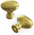 Williamsburg Collection Knob 1-1/4'' X 13/16'' Polished Brass Finish P3054-PB