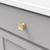 Bridges Collection Knob 1-1/4'' Square Brushed Golden Brass Finish P3240-BGB