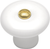 Tranquility Collection Knob 1-1/4'' Diameter White Finish P7-W