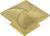 Bijou Tempest Collection Knob 3-1/2'' Square Brushed Golden Brass Finish B057801-BGB