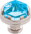 Chrysalis Collection Knob 1-3/16'' diam Polished Nickel with Cerulean Glass Finish B076304GC-14