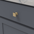 Brownstone Collection Knob 1-1/8'' Square Brushed Golden Brass Finish B077458-BGB