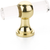 Lumiere Transitional T-Knob, Adjustable Clear Acrylic, Polished Brass, 2'' 411-03