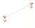 Lumiere Transitional Appliance Pull, NON-Adjustable Clear Acrylic, Polished Rose Gold, 12'' cc 412-PRG