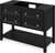 Adler 48'' Black Vanity, Black Granite Vanity Top, undermount rectangle bowl VKITADL48BKBGR