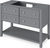 Adler 48'' Grey Vanity, Black Granite Vanity Top, undermount rectangle bowl VKITADL48GRBGR