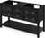 Adler 60'' Black Vanity, double bowl, Black Granite Vanity Top, two undermount rectangle bowls VKITADL60BKBGR
