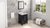 Cade 24'' Black Vanity, Calacatta Vienna Quartz Vanity Top, undermount rectangle bowl VKITCAD24BKCQR
