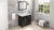 Cade 36'' Black Vanity, left offset, Calacatta Vienna Quartz Vanity Top, undermount rectangle bowl VKITCAD36BKCQR