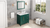 Cade 36'' Forest Green Vanity, left offset, Calacatta Vienna Quartz Vanity Top, undermount rectangle bowl VKITCAD36GNCQR