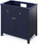 Chatham 36'' Hale Blue Vanity, Black Granite Vanity Top, undermount rectangle bowl VKITCHA36BLBGR