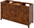 Chatham 60'' Chocolate Vanity, double bowl, Black Granite Vanity Top, two undermount rectangle bowls VKITCHA60CHBGR