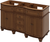 Compton 60'' Walnut Vanity, double bowl, -only Black Granite Vanity Top, two undermount oval bowls VKITCOM60WABGO