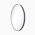 2nd Gen Metal Mirrors 30'' x 1'' Matte Black Circular Metal Frame mirror VMIR-METC-30MB