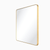 2nd Gen Metal Mirrors 33'' W x 1'' D x 28'' H Brushed Gold Rounded Rectangle Metal Frame Mirror VMIR-METR-33BG