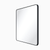 2nd Gen Metal Mirrors 33'' W x 1'' D x 28'' H Matte Black Rounded Rectangle Metal Frame Mirror VMIR-METR-33MB