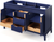 Theodora 60'' Blue Steel Vanity, double bowl VN2THE-60-BS-NT