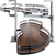 Blind Corners 15'' Polished Chrome and Walnut Blind Corner Swingout for Openings on the Right of the Blind BCSO215PCWD-RH