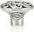 Belmont Knob, Clear Crystal Matte Silver Finish 7149MS