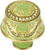Portland Knob, Evergreen, Decorated With Swarovski® Peridot Crystal, Museum Gold 7349/3