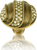 Waldorf Knob, Clear Crystal Museum Gold Finish 7737/1