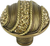 Edgar Berebi Waldorf Knob Decorated With Light Colorado Topaz Swarovski Crystals In Burnished Brass Plate 7737BB
