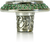 Rookwood Knob, Erinite Green Crystal Burnish Silver Finish 7741/36